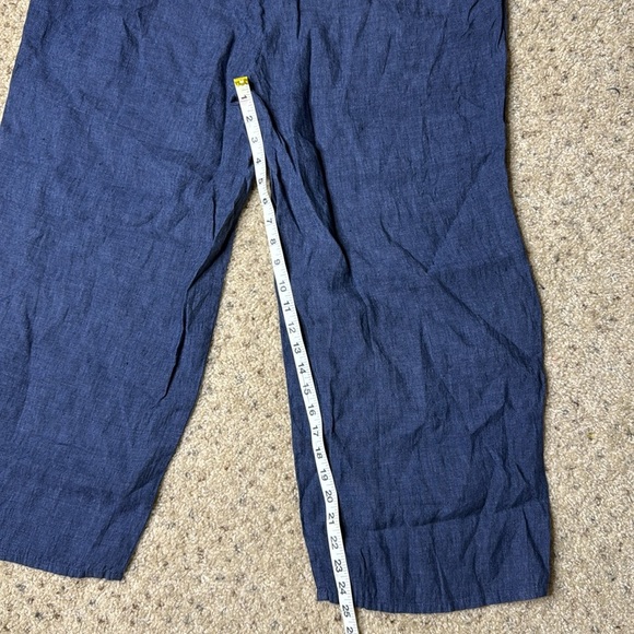 Flax Sociable Flood Wide Leg Linen Large with pockets pants - Picture 5 of 7